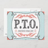 休おもしろい暇のふりをして昇進おめでとう ポストカード (正面/裏面)