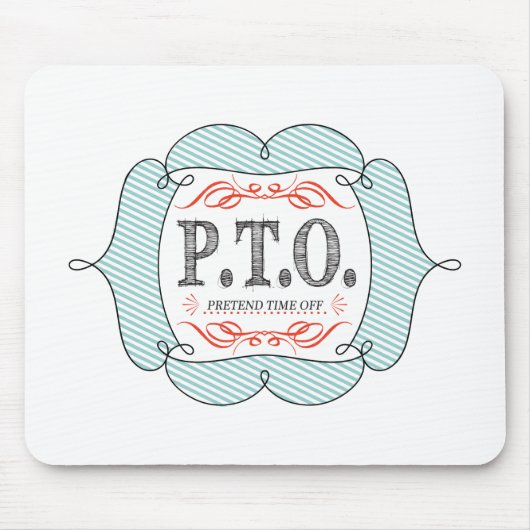 休おもしろい暇のふりをして昇進おめでとう マウスパッド (正面)