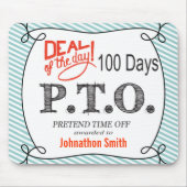 休おもしろい暇のふりをして昇進おめでとう マウスパッド (正面)