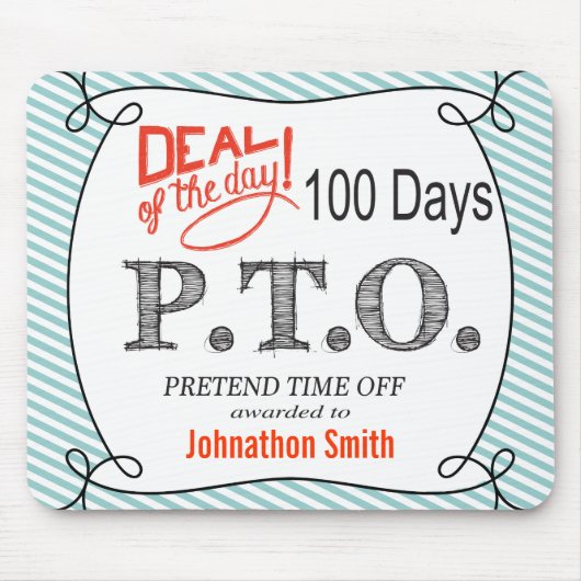 休おもしろい暇のふりをして昇進おめでとう マウスパッド (正面)