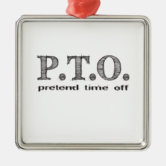 休おもしろい暇のふりをして昇進おめでとう メタルオーナメント (正面)