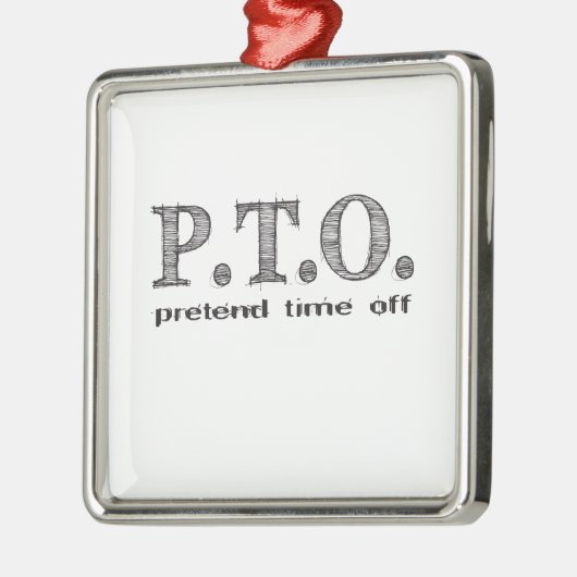 休おもしろい暇のふりをして昇進おめでとう メタルオーナメント (左)