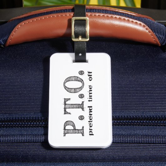 休おもしろい暇のふりをして昇進おめでとう ラゲッジタグ (正面インサイチュ2)