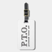 休おもしろい暇のふりをして昇進おめでとう ラゲッジタグ (正面縦)