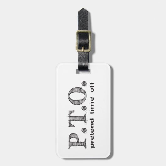 休おもしろい暇のふりをして昇進おめでとう ラゲッジタグ (正面縦)