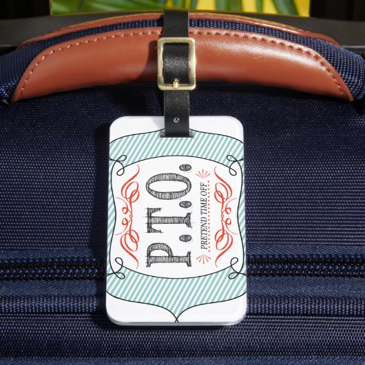 休おもしろい暇のふりをして昇進おめでとう ラゲッジタグ (正面インサイチュ2)