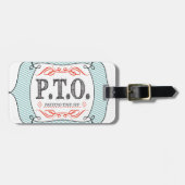 休おもしろい暇のふりをして昇進おめでとう ラゲッジタグ (正面横)