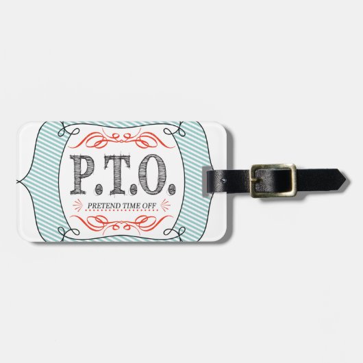 休おもしろい暇のふりをして昇進おめでとう ラゲッジタグ (正面横)