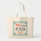 休おもしろい暇のふりをして昇進おめでとう ラージトートバッグ (正面)