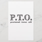 休おもしろい暇のふりをして昇進おめでとう 便箋 (正面)