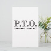 休おもしろい暇のふりをして昇進おめでとう 便箋 (スタンド正面)