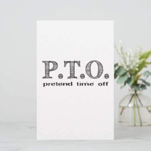 休おもしろい暇のふりをして昇進おめでとう 便箋 (スタンド正面)