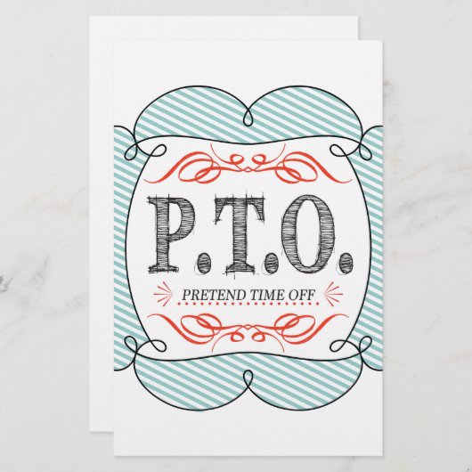 休おもしろい暇のふりをして昇進おめでとう 便箋 (正面/裏面)