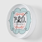 休おもしろい暇のふりをして昇進おめでとう 壁時計 (傾斜)