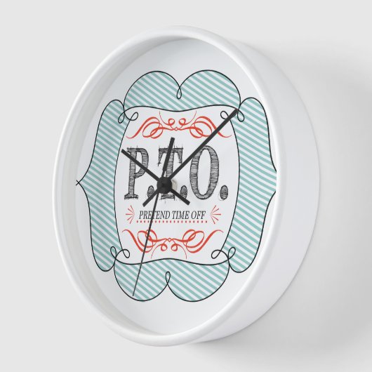 休おもしろい暇のふりをして昇進おめでとう 壁時計 (傾斜)