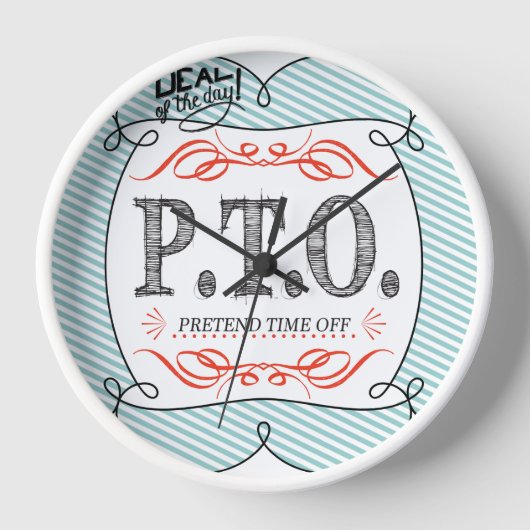 休おもしろい暇のふりをして昇進おめでとう 壁時計 (正面)