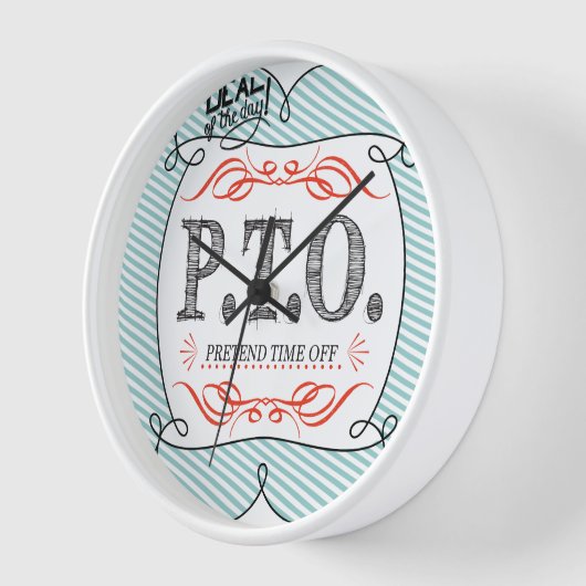 休おもしろい暇のふりをして昇進おめでとう 壁時計 (傾斜)