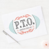 休おもしろい暇のふりをして昇進おめでとう 楕円形シール (封筒)