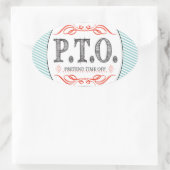 休おもしろい暇のふりをして昇進おめでとう 楕円形シール (バッグ)