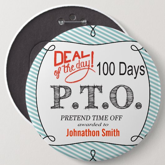 休おもしろい暇のふりをして昇進おめでとう 缶バッジ (正面&裏面)