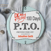 休おもしろい暇のふりをして昇進おめでとう 缶バッジ (インサイチュ)