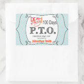 休おもしろい暇のふりをして昇進おめでとう 長方形シール (バッグ)