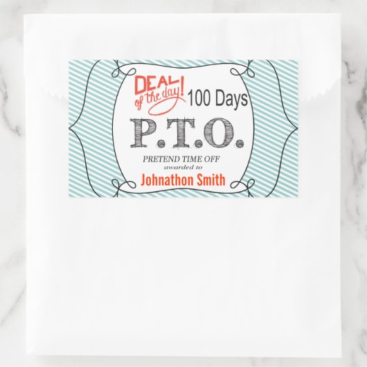 休おもしろい暇のふりをして昇進おめでとう 長方形シール (バッグ)