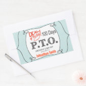 休おもしろい暇のふりをして昇進おめでとう 長方形シール (封筒)