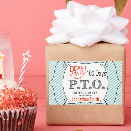 休おもしろい暇のふりをして昇進おめでとう 長方形シール (パーティー)