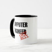 休みのコンピューター技術者 マグカップ (正面左)