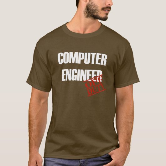 休みのコンピューター技術者 Tシャツ (正面)