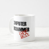 休みのコンピュータ・プログラマー コーヒーマグカップ (正面左)