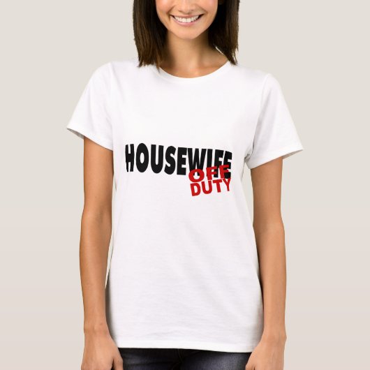 休みの主婦(Blk) Tシャツ (正面)