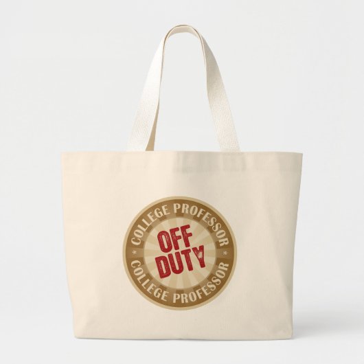 休みの大学教授 ラージトートバッグ (正面)