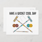 休みの日クールにクロケーおもしろいトする ポストカード (正面/裏面)