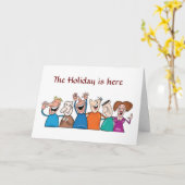 休みの時楽しむ間だ!!!!クリスマスカード カード (黄色い花)