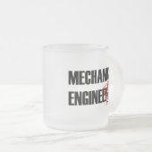 休みの機械式エンジニア フロストグラスマグカップ (正面右)