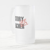 休みの歴史の先生 フロストグラスビールジョッキ (正面左)