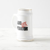 休みの無線オペレータ ビールジョッキ (正面左)