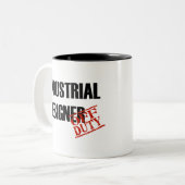 休みの産業デザイナー ツートーンマグカップ (正面左)