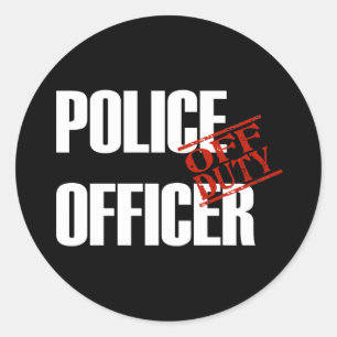 休みの警官の暗闇 ラウンドシール