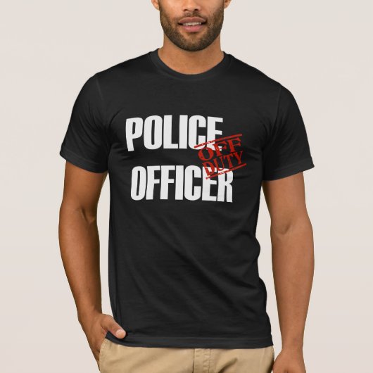 休みの警官 Tシャツ (正面)