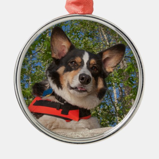 休みをとること メタルオーナメント (正面)