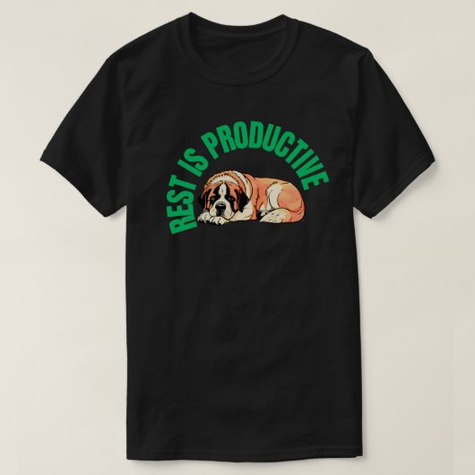 休むことも生産的Tシャツ – メンタルヘルス&自分磨き Tシャツ (デザイン正面)