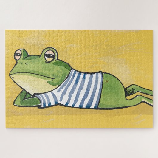 休むカエル ジグソーパズル (横)