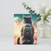 休む猫。 ポストカード (スタンド正面)