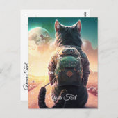 休む猫。 ポストカード (正面/裏面)