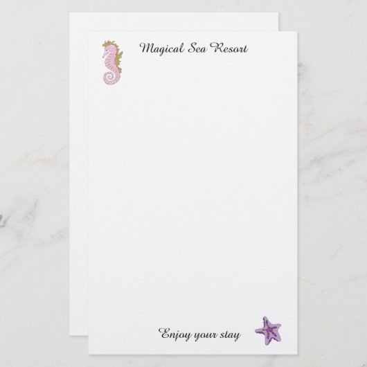 休カスタマイズ行状の頭を固定 便箋 (正面/裏面)