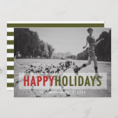 休モダン休 |ホリデーフォトカード シーズンカード (正面/裏面)