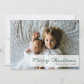 休モダン日 |かわいいクリスマス兄弟姉妹写真 シーズンカード (正面)